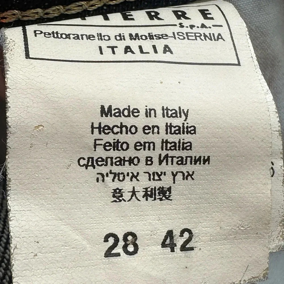 JUST CAVALLI Gold Stud Embellished Jeans Dark Wash Statement Slim Leg Jeans, 28 - Picture 12 of 16